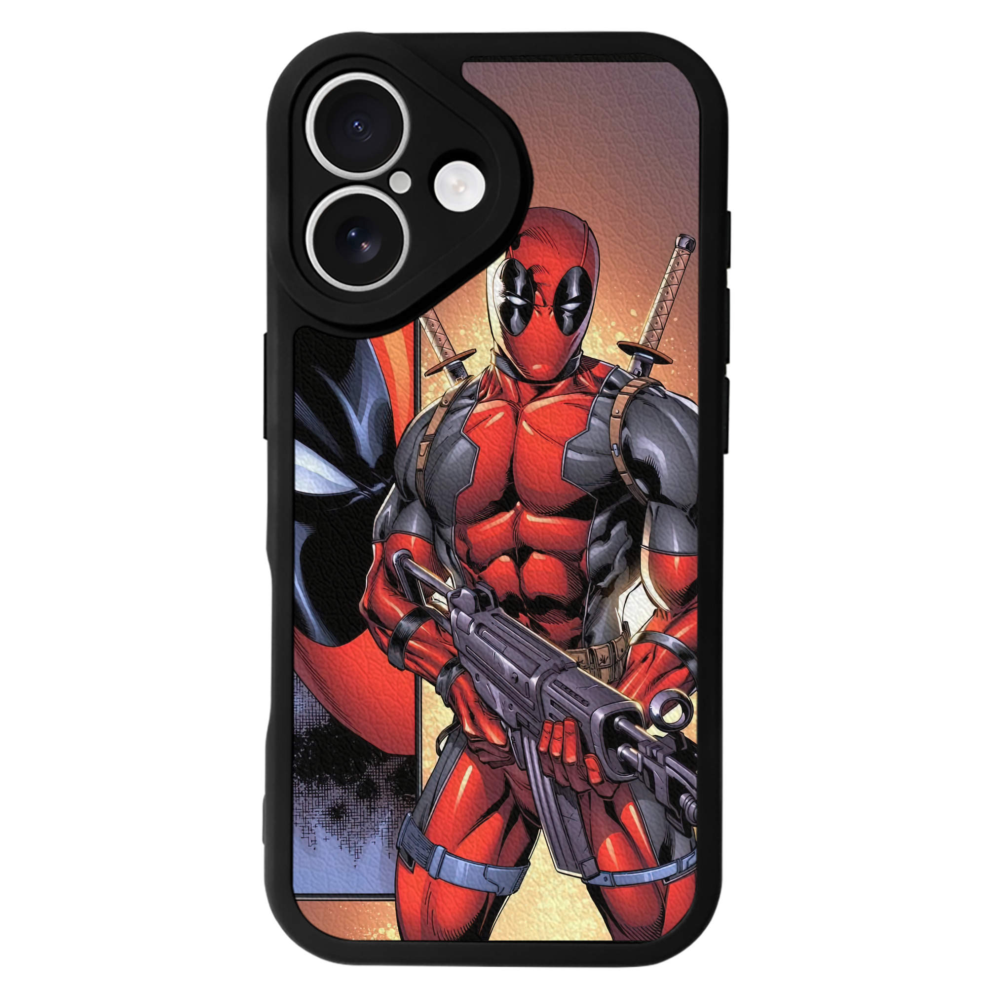 （画像用） Deadpool デッドプール 【iPhone 16シリーズ対応】シリコンスマホケース（レザー調） 材質：シリコン